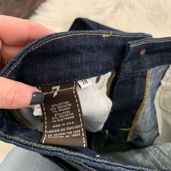 NWOT 7 For All Mankind Dark Wash A Pocket Jeans - Picture 3 of 6